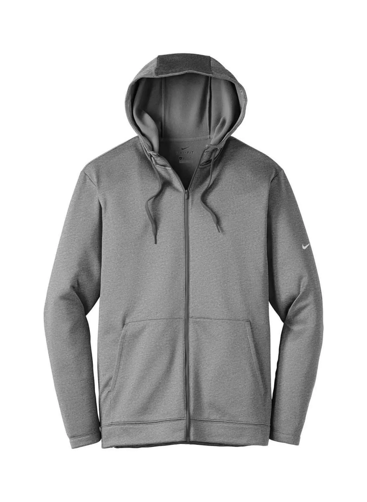 Bulk Orders | Men&#x27;s Nike Dark Grey Heather Therma-FIT Full-Zip Fleece Hoodie 
