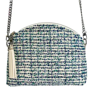 Cream/Peacock Tweed Purse