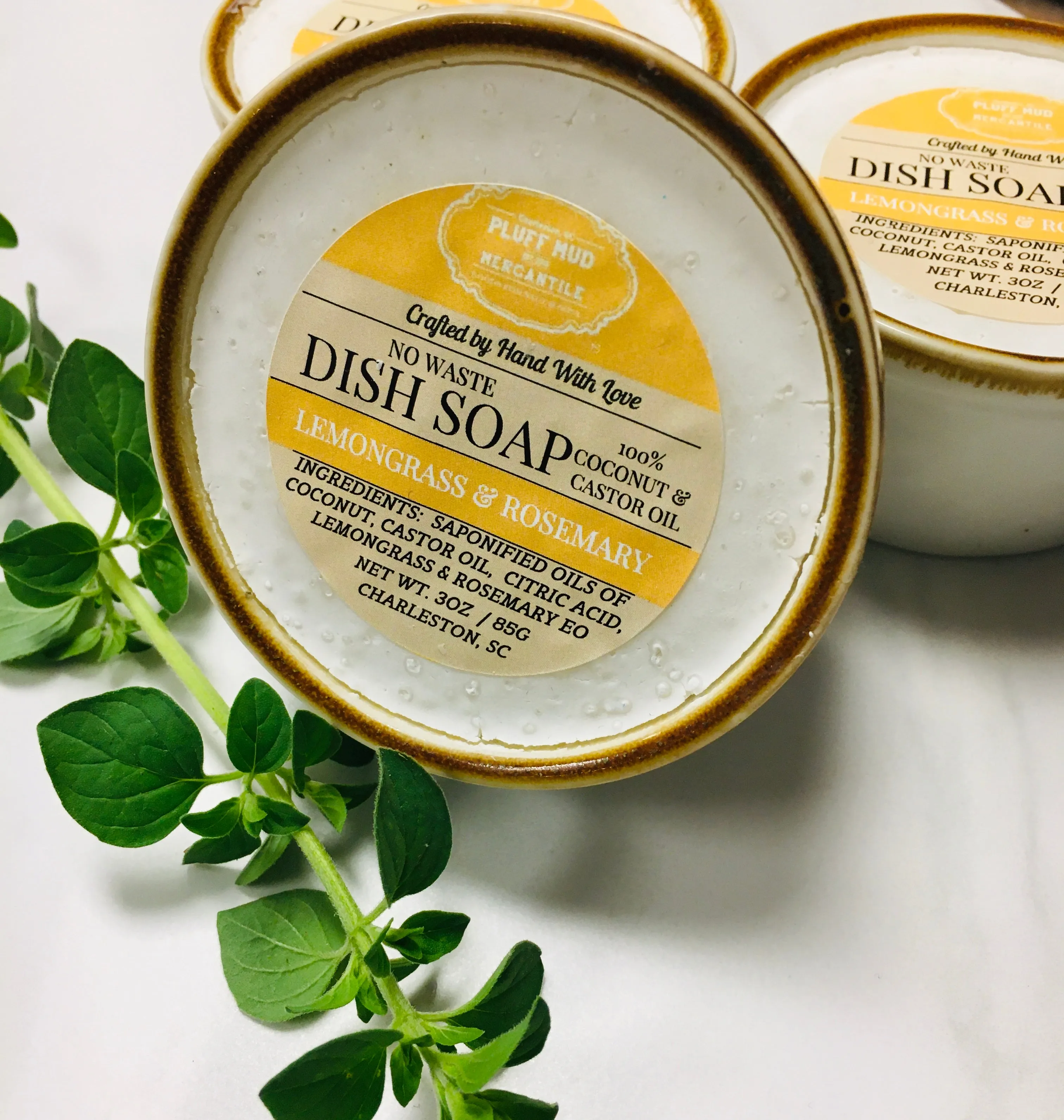 Cucina Collection Solid Dish Soap- Lemon Rosemary