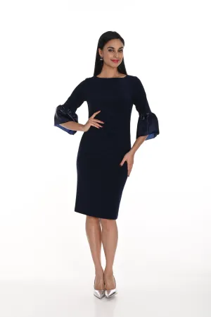 Frank Lyman Fall 2024-249117-Knit Dress-Navy