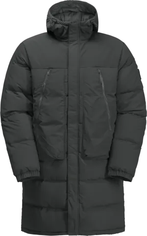 Jack Wolfskin Unisex Dellbrueck Long Jacket Granite Black | Buy Jack Wolfskin Unisex Dellbrueck Long Jacket Granite Black here | Outnorth
