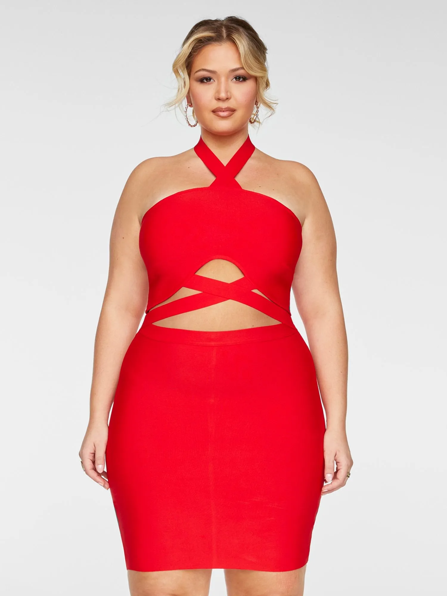 Karina Halterneck Bandage Style Dress