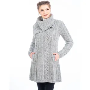 Ladies 4 Buttons Collar Coat 2 Colors 6 Sizes Made in Ireland