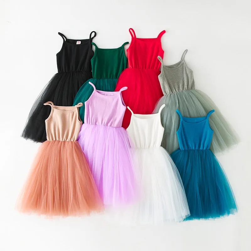 New Mesh Dress Baby Puffy Girls Dance Skirt Children's Holiday Dress Children Shirt Small Batch Customization
