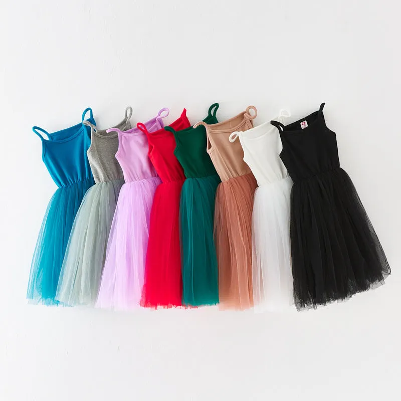 New Mesh Dress Baby Puffy Girls Dance Skirt Children's Holiday Dress Children Shirt Small Batch Customization