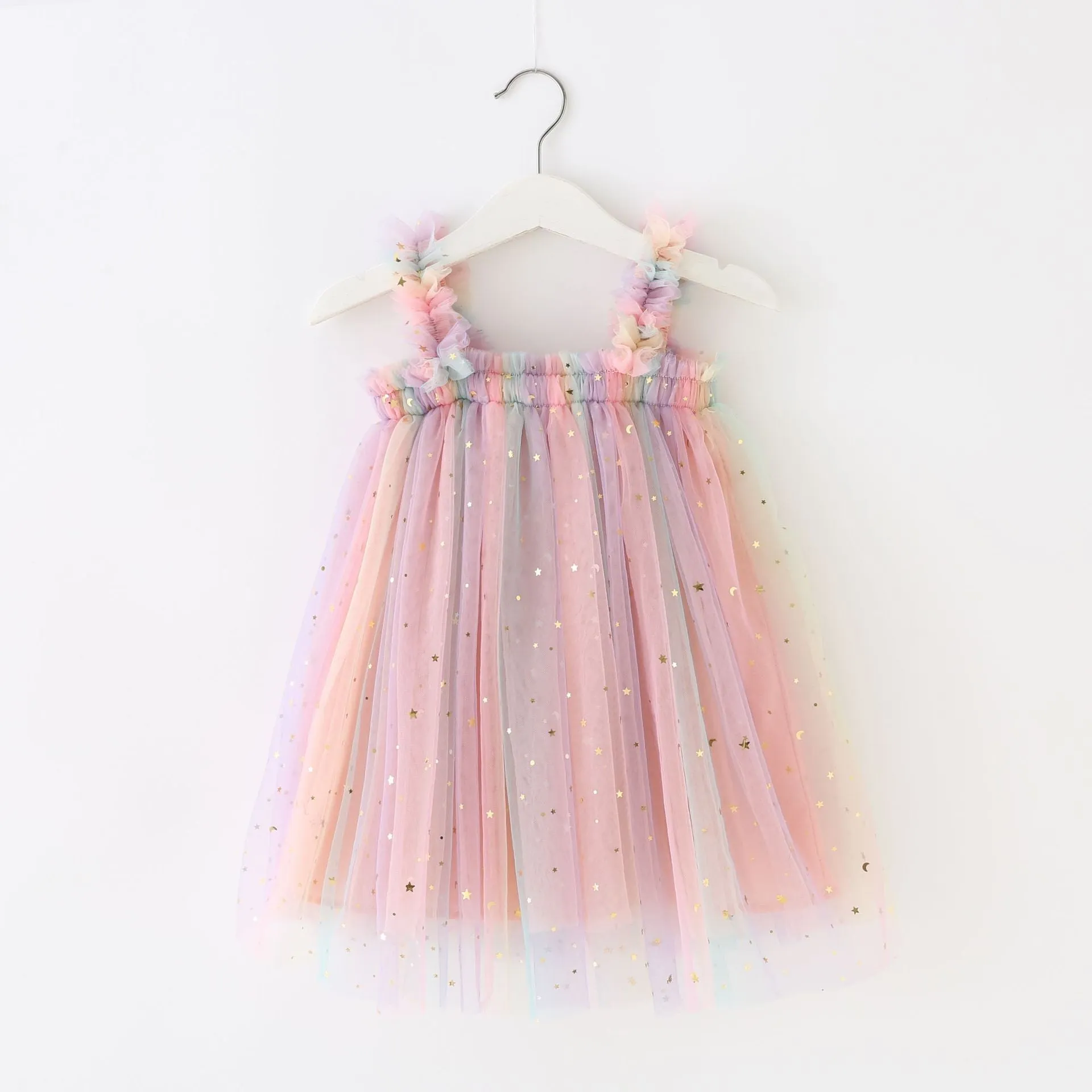 New Mesh Dress Baby Puffy Girls Dance Skirt Children's Holiday Dress Children Shirt Small Batch Customization