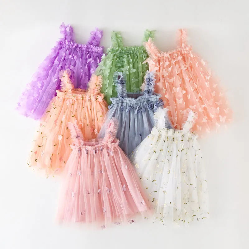 New Mesh Dress Baby Puffy Girls Dance Skirt Children's Holiday Dress Children Shirt Small Batch Customization