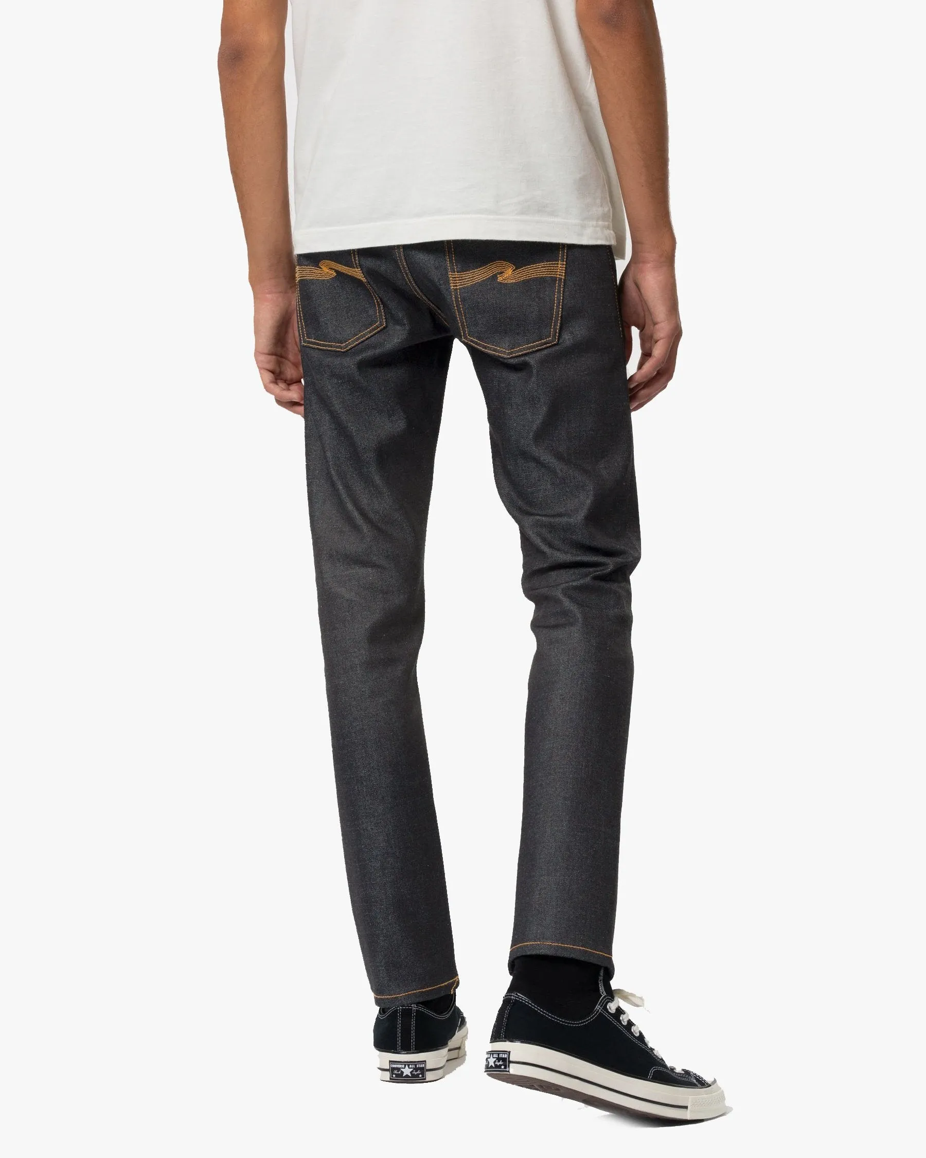 Nudie Lean Dean Slim Tapered Mens Jeans - Dry Japan Selvage