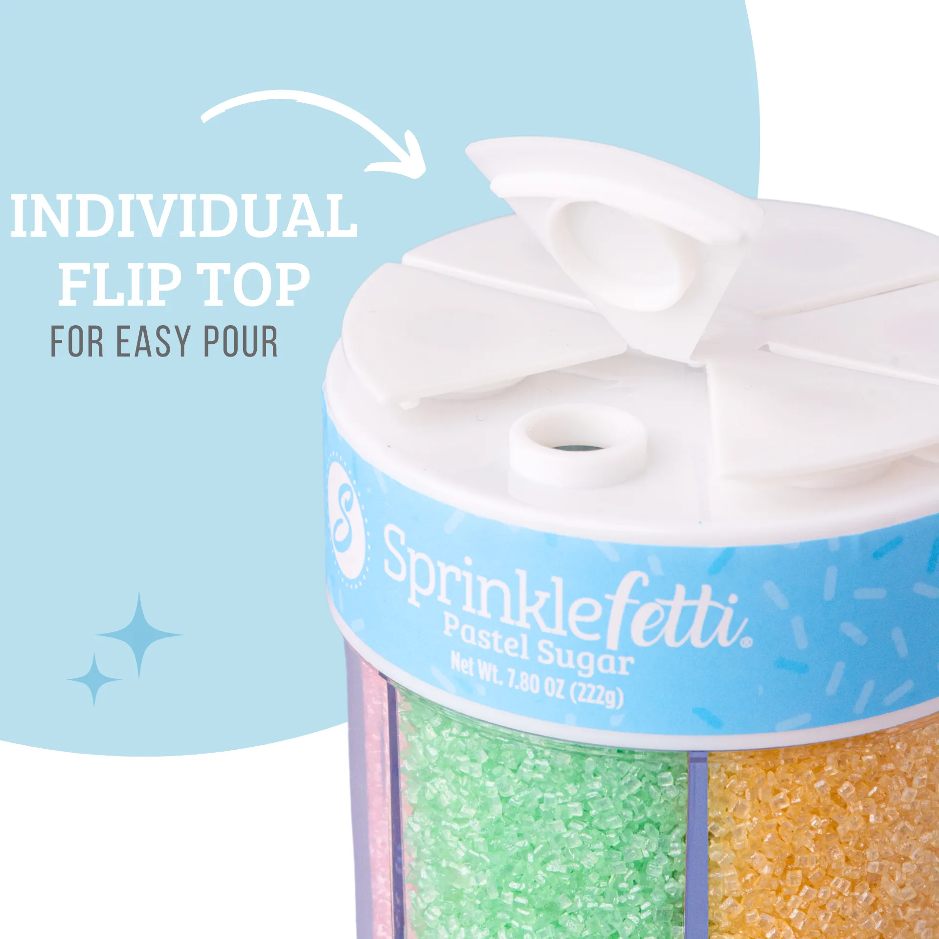 Pastel Sprinkle Jar - 6 Cell