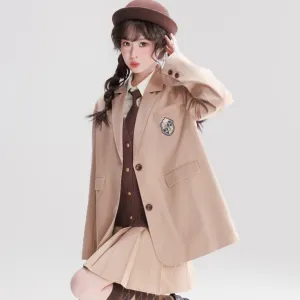 Preppy Blazer and Skirt Set