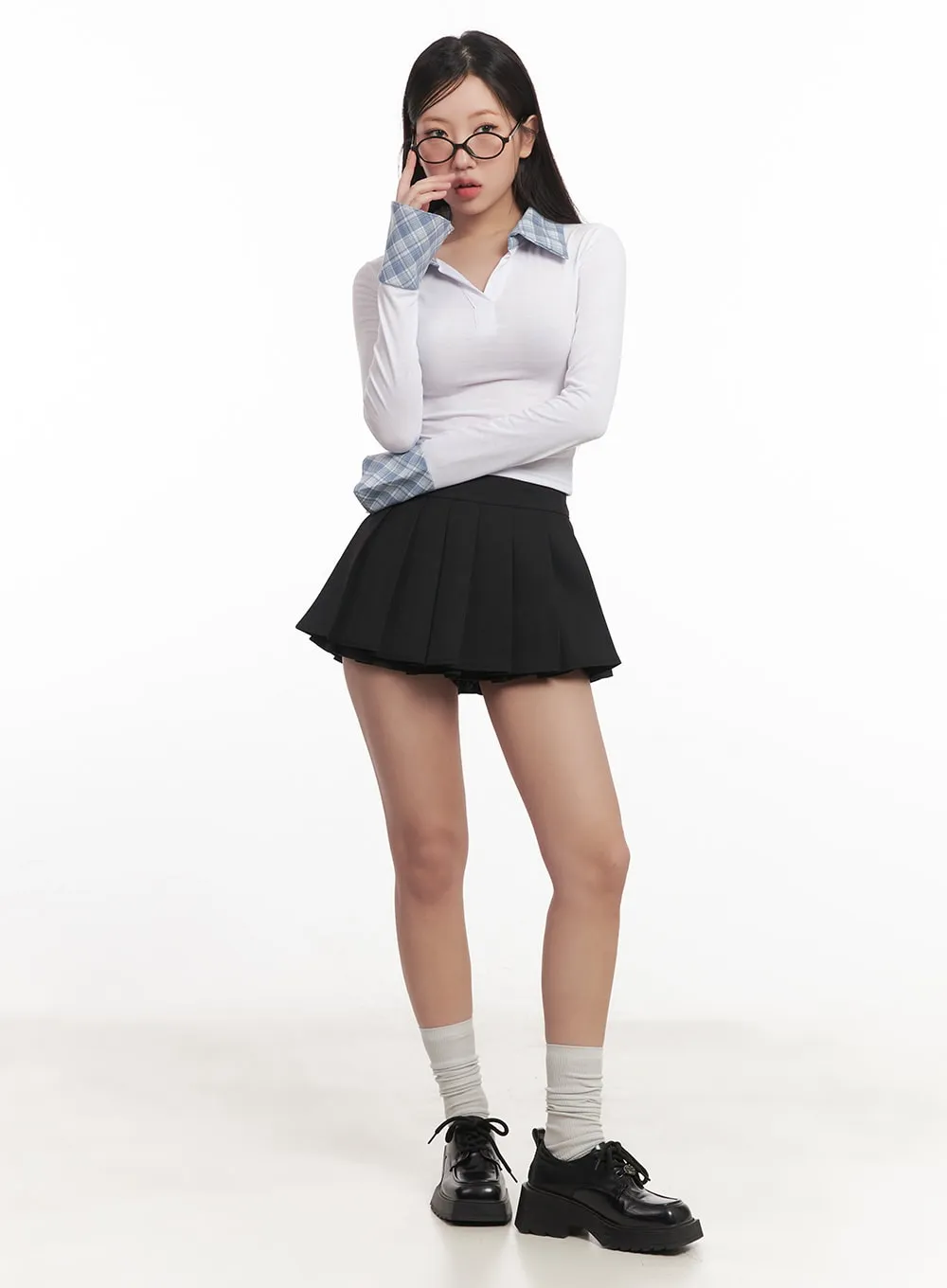 Preppy Pleated Mini Skort CM531