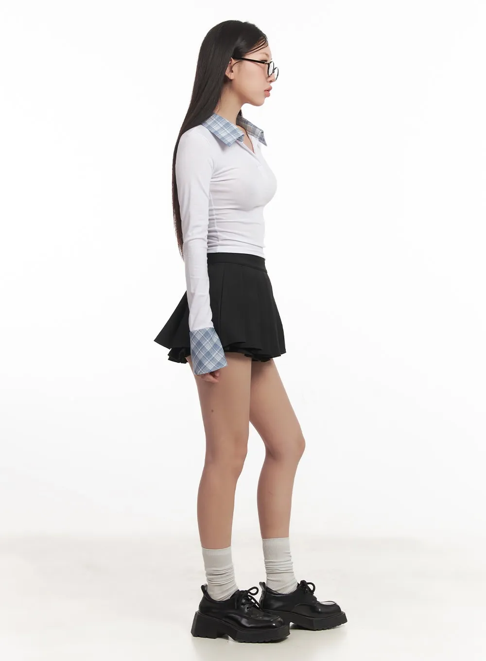 Preppy Pleated Mini Skort CM531