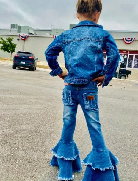 Ruffle Bell Denim Jeans