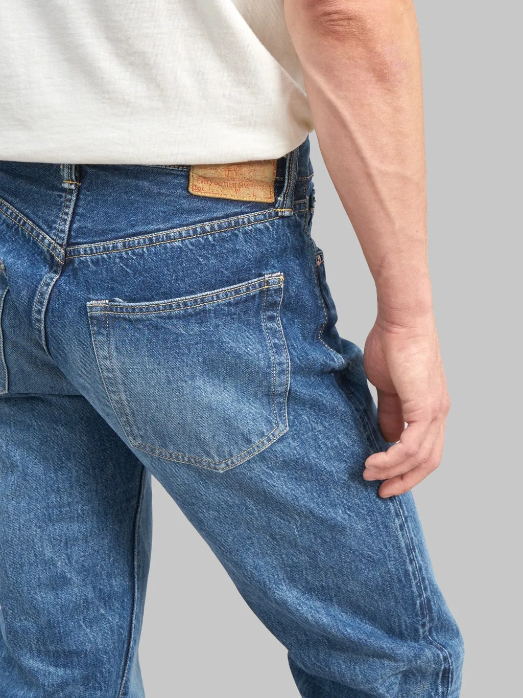 Sugar Cane "1947SW Model Stonewashed" 14.25oz Regular Straight Jeans